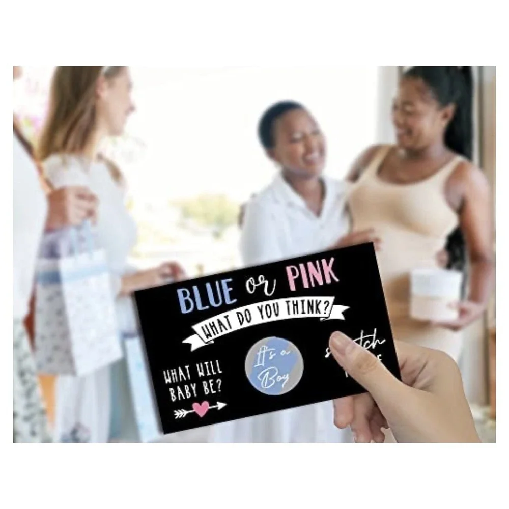 50 Baby Gender Reveal Party Scratch Off Card